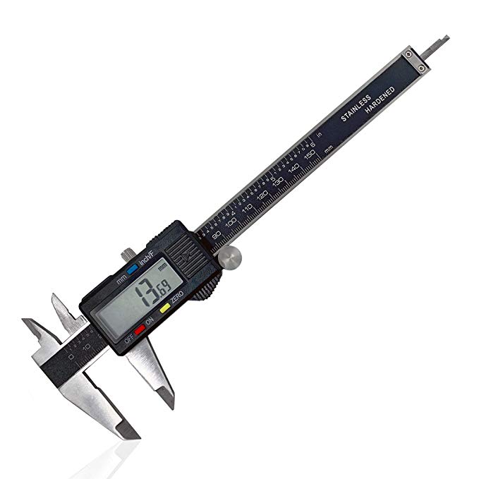 Segomo Tools 6 Inch Electronic Digital Calipers: Inch, Fractions, Millimeter Conversion - CAL6DIGI