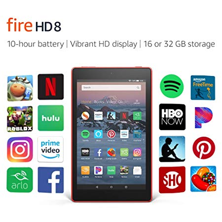 Certified Refurbished Fire HD 8 Tablet (8" HD Display, 16 GB) - Red