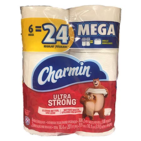 Charmin Ultra Strong Mega Roll Toilet Paper, 24 Count