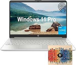 HP Newest 15.6'' Touchscreen Laptop, Anti-Glare HD Touch Display, Everyday Laptop for Business and Student, Intel 6-Cores Processor, 32GB RAM, 1TB SSD, Windows 11 Pro, Silver