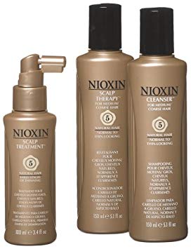 Nioxin System 5 Starter Kit For Medium/Coarse Hair, Natural Hair, Early Stage of Thinning Hair - 3pcs