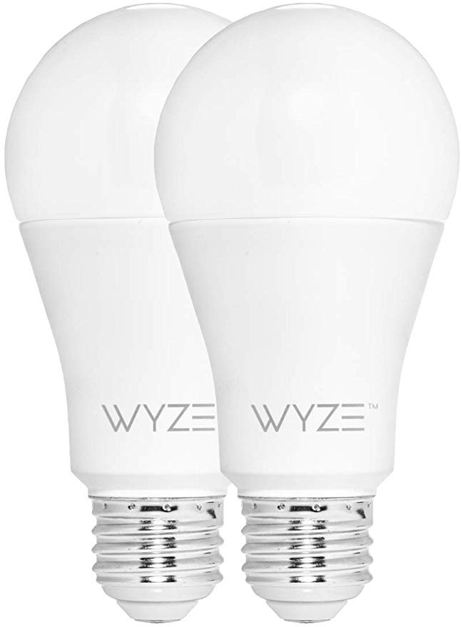 Wyze Labs WLPA19-2 LED Smart Home Light Bulb, Two-Pack, White