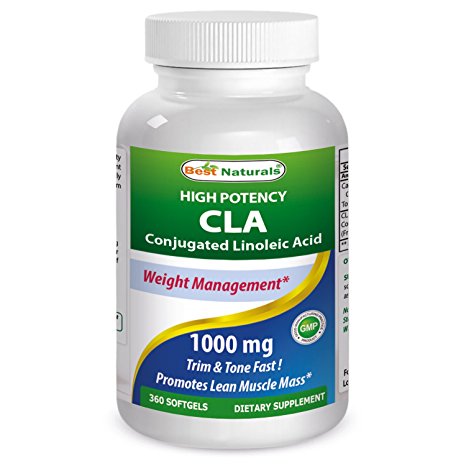 Best Naturals High Potency CLA, 1000 mg, 360 softgels