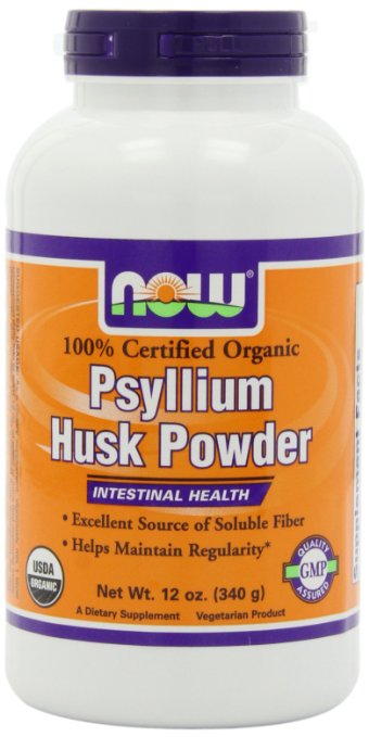 Now Foods Organic Psyllium Husk Powder, 12-Ounce