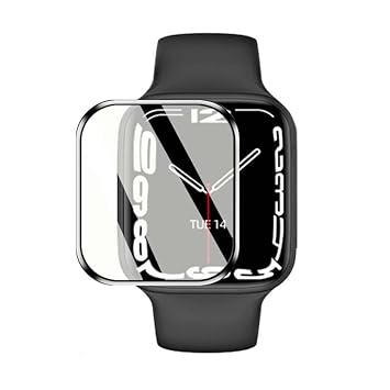 IQShield Tempered Glass Compatible with Apple Watch 41MM Series 7, Edge to Edge Watch Screen Protector Guard Full Glue for iWatch 41MM - Pack of 1