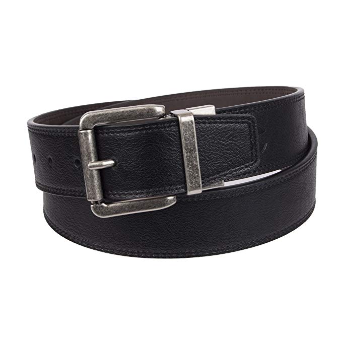 Weatherproof Men's Casual Reversible Belt with Rotated Buckle