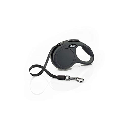 Flexi Classic Retractable Dog Leash in Black, 10'