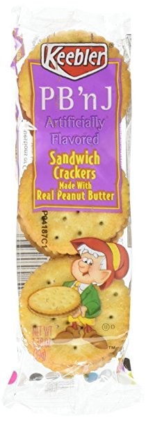 Keebler Crackers Sandwiches, PB & J, 1.38 Ounce, (Pack of 8)