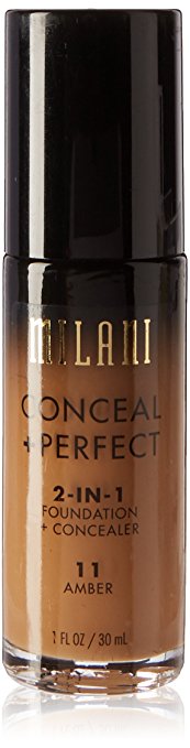 Milani Conceal   Perfect 2-in-1 Foundation Concealer, Amber Nectar, 1.0 Fluid Ounce