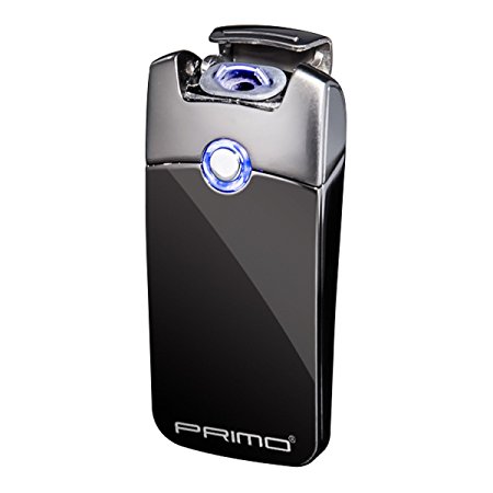 Rechargeable Electric Lighter Windproof Flameless Dual Arc Plasma Lighter Black