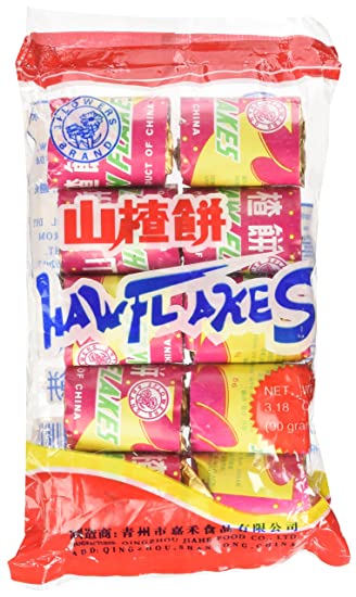 Haw Flakes - 10 Rolls (3.17 Oz) Traditional Chinese Fruit Candy