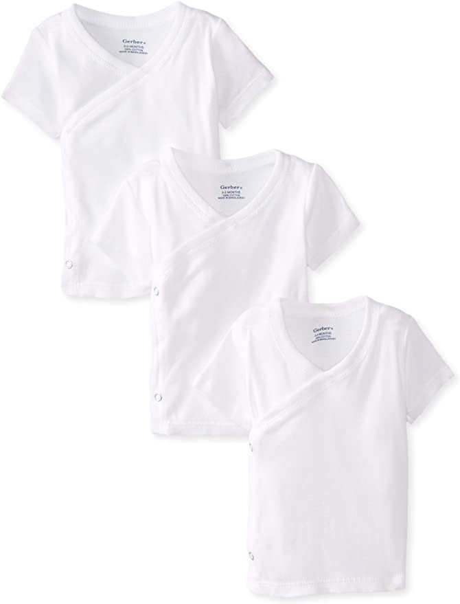 Gerber Baby 3-Pack Short-Sleeve Side-snap Shirt