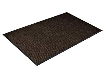 Channel Rib Indoor Commercial Mat, 3' x 4', Brown