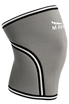 Compression Knee Sleeve (Pack of 1) for Cross Training WOD, Gym Workout, Weightlifting, Squats, Fitness Sessions & Powerlifting, 7mm Neoprene Fit Support Sleeve Piece, for Men and Women, by Mava Sports