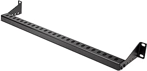 StarTech.com 1U Rack Mountable Cable Lacing Bar w/Adjustable Depth, Cable Support Guide for Organized 19" Racks/Cabinets, Horizontal Cable Guide for Patch Panels/Switches/PDUs (12S-Cable-Lacing-BAR)