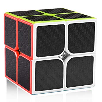 D-FantiX Carbon Fiber 2x2 Speed Cube Magic Cube 2x2x2 Puzzle Toys for Kids