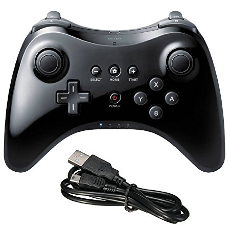Stoga Black Classic Wireless Controller Gamepad Joypad Remote for Nintendo Wii U Pro