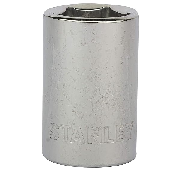 STANLEY 1-88-739 Chrome Vanadium Steel 6 Point Standard Socket 1/2 inch 17 mm Silver