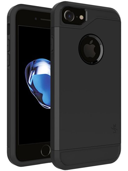 iPhone 7 Case, LK [Armor Shield] Shock Absorbent Dual Layer Hard PC Cover   TPU Inner Hybrid Defender Case For Apple iPhone 7 (Black)