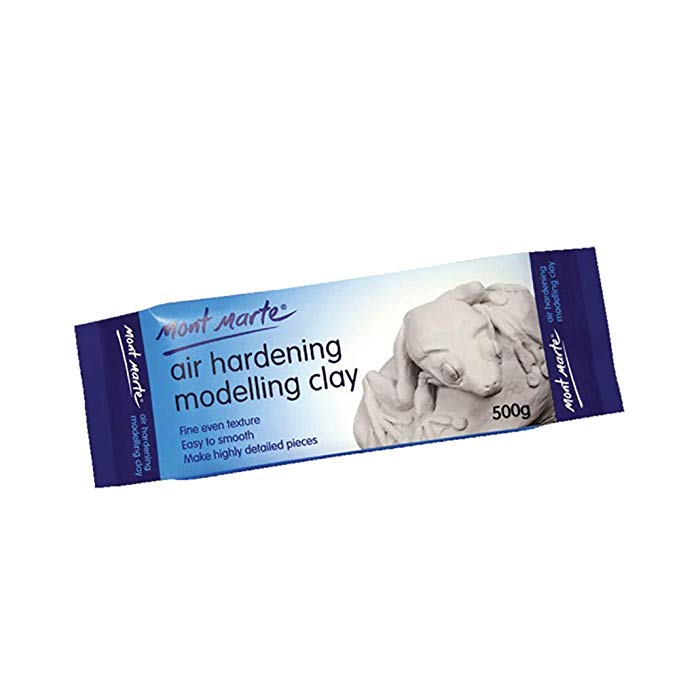 White Air Hardening Modeling Clay, 500g (1.1lb). Dries in Approximately 24 Hours. Suitable for Sculptors and Modelers of All Skill Levels.