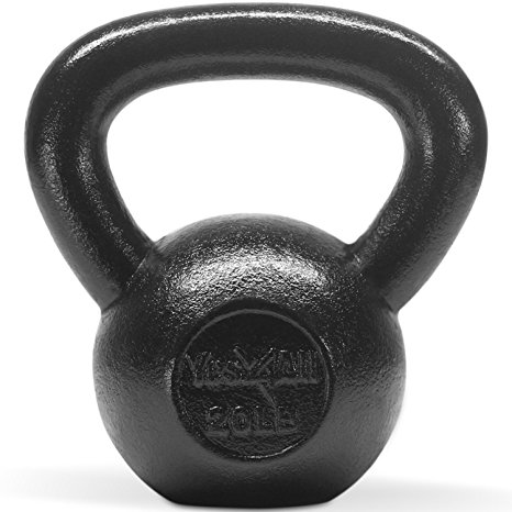 Yes4All Solid Cast Iron Kettlebell for Full Body Workout Weight Loss and Strength Training