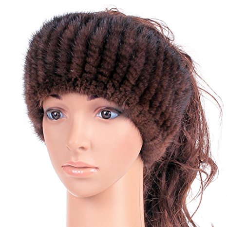 Women Winter Autumn Fur Headband Genuine Mink Women Winter