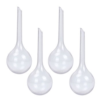 bouti1583 Pack of 4 House Plants PVC Watering Globes Spikes Aqua Stakes Automatic Self Watering System 5.1" length, Dia. 2"