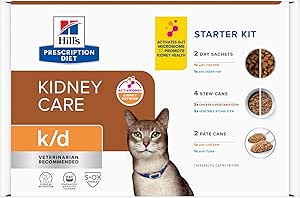 Hill's Prescription Diet k/d Kidney Care Starter Kit Variety Pack Cat Food, 5.25 oz. Dry Food (2), 5.5 oz. Can (2), 2.9 oz. Can (4)