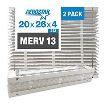 Aerostar MERV 13 Collapsible Replacement Filter for Aprilaire 213, 2 Pack