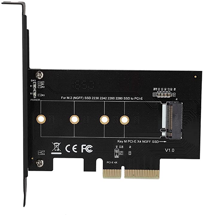 Zerone M.2 to PCI-E3.0 X4 Expansion Card Adapter Converter Connector PCI-E Riser Card for M2 NGFF NVME SSD