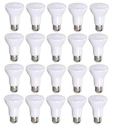 20 Pack R20 BR20 LED Bulb, Bioluz LED Dimmable BR20 50 Watt Replacement (7W) Soft White 3000K Indoor Outdoor Floodlight LED Bulbs Medium Base (E26) UL Listed