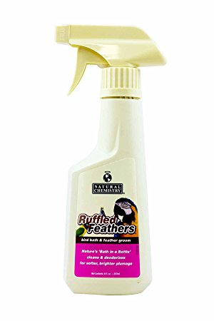 Bird Bath Natural Enzyme Based Cleaner and Deodorizer for Birds, 8-Ounce