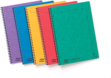 Clairefontaine 'Europa Notemaker' A4 Lined Notebooks, 120 Pages - Assorted Primary Colours (Pack of 10)