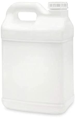 CSBD F-Style Clear Plastic Jug with Child Resistant Lid, 1 Pack, Storage Containers with Ergonomic Handle, HDPE Construction for Residential or Commercial Use (2.5 Gallon, White)