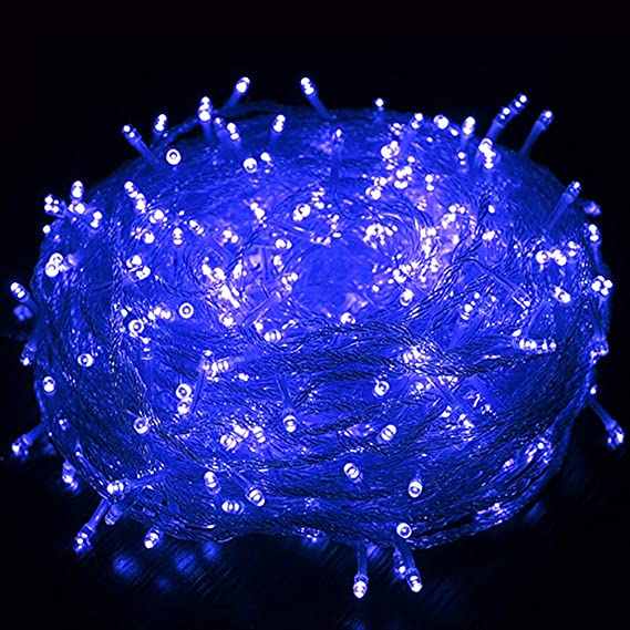 LED String Lights Waterproof 8 Modes Control for Homes, Christmas Tree, Wedding Party, Bedroom, Outdoor Indoor Wall Decorations (75FT（200LED）, Blue)