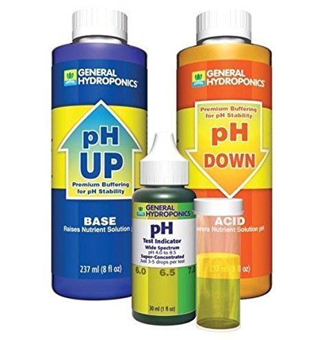 1-Set Indefectible Popular GH pH Control Hydroponics Tool Adjustment Combo Acid Alkaline Up and Down Volume 8 oz with 1 oz Indicator