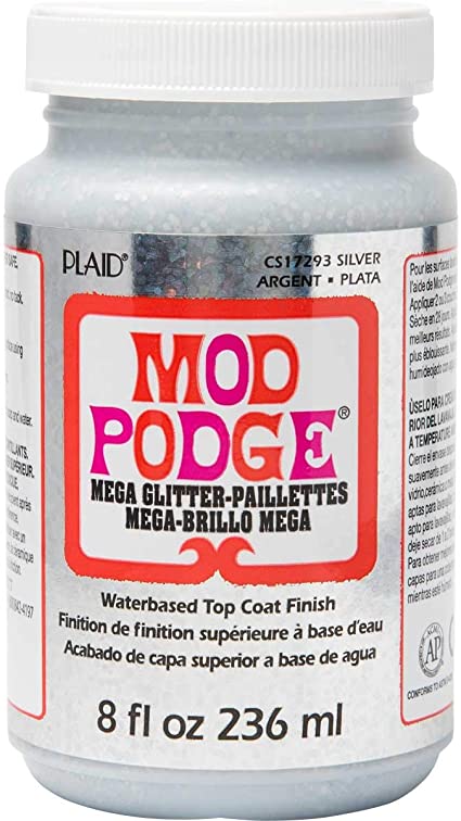 Mod Podge CS17293 Mega, 8 oz, Silver Glitter