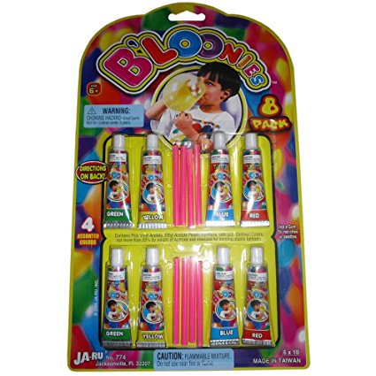B'loonies Plastic Balloons Variety Pack, 8 Tubes of Assorted Colors