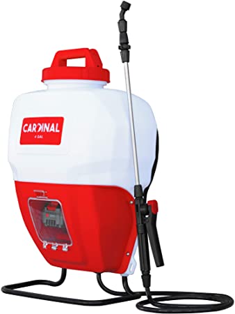 Cardinal 4 Gallon Battery Powered Backpack Sprayer with 21 Volt Lithium Ion Battery for Pest Control and Disinfectants