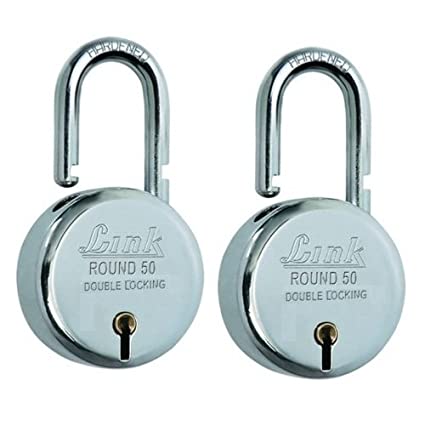 Link Round Steel Lever Bcp 50mm (Silver, Pack of 2)