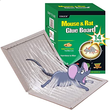 14 Pack Mouse Traps Indoor for Home,Rat Traps with Enhanced Stickiness, Mouse Sticky Traps Glue Board for House Indoor Outdoor, Glue Traps for Mice and Rats Easy to Set (13" x 8.5")