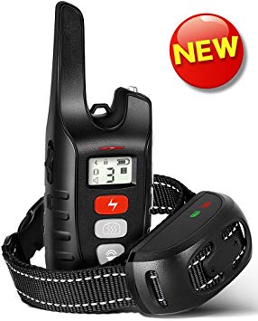 PESTON Dog Training Collar - Dog Shock Collar with Remote w/3 Training Modes, Beep, Vibration and Shock, Rechargeable 100% Waterproof Electric Collar for Small Medium Large Dogs, Up to 1500Ft Remote