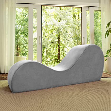 Avana Sleek Chaise Lounge for Yoga, Stretching, and Relaxation - Light Grey