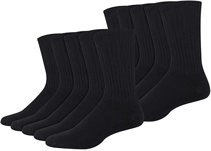 Dockers Men's 5 Pack Cushion Comfort Sport Crew Socks