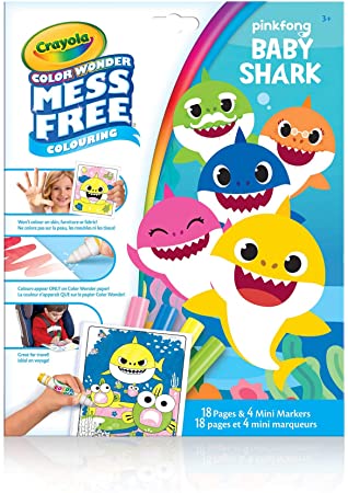 Crayola Mess-Free Color Wonder Pages & Mini Markers Baby Shark Arts & Crafts