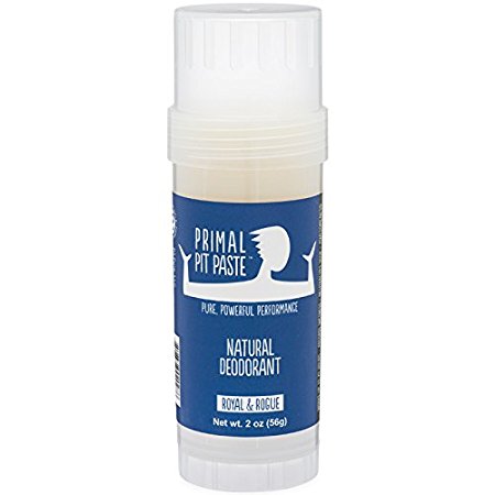 Primal Pit Paste All Natural Royal & Rogue Deodorant – Aluminum Free, Paraben Free, Non-GMO, for Men and Women – BPA Free 2 Oz Convenience Stick – Scented with Essential Oils