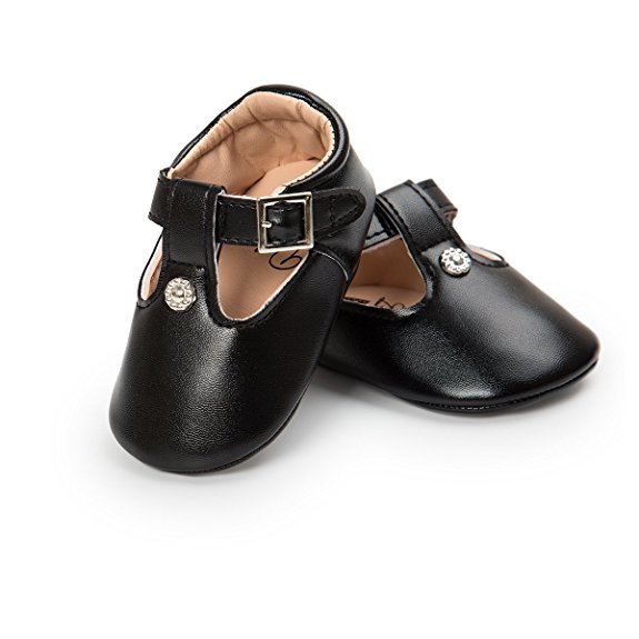 Royal Victory Baby Girl Moccasins Princess Sparkly Premium Lightweight Soft Sole Prewalker Toddler Shoes