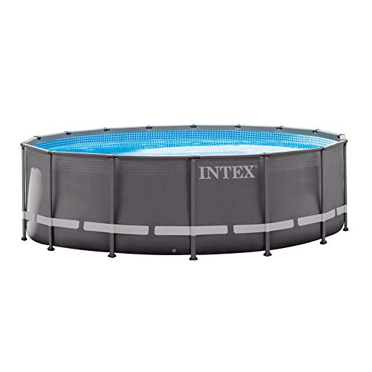 Intex Ultra Frame Pool Set, 16-Feet by 48-Inch, Gray