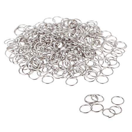 Amazing Value Set of Jewelry Findings With 200pcs Silver Colored 6mm Round Iron Jump Rings / Connectors / Links For Attaching Pendants, Charms, Clasps Fastenings Or Festoons By VAGA