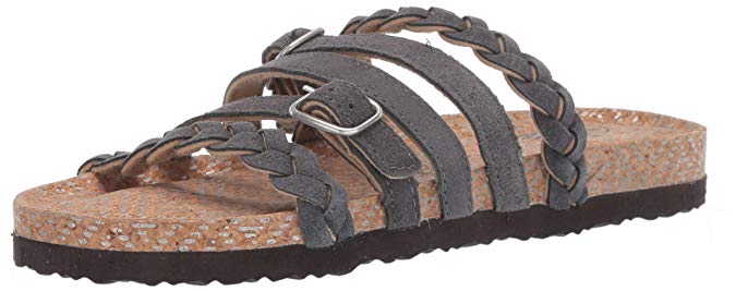 MUK LUKS Women's Terri Terra Turf-Dark Grey Sandal